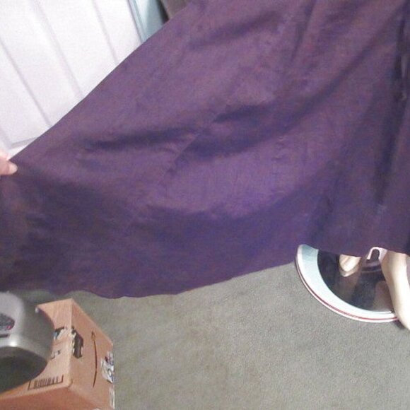 Vtg Ann Taylor Linen Maxi Skirt Size M Pleated Full Pull On Flare Whimsigoth Y2K - Picture 4 of 12